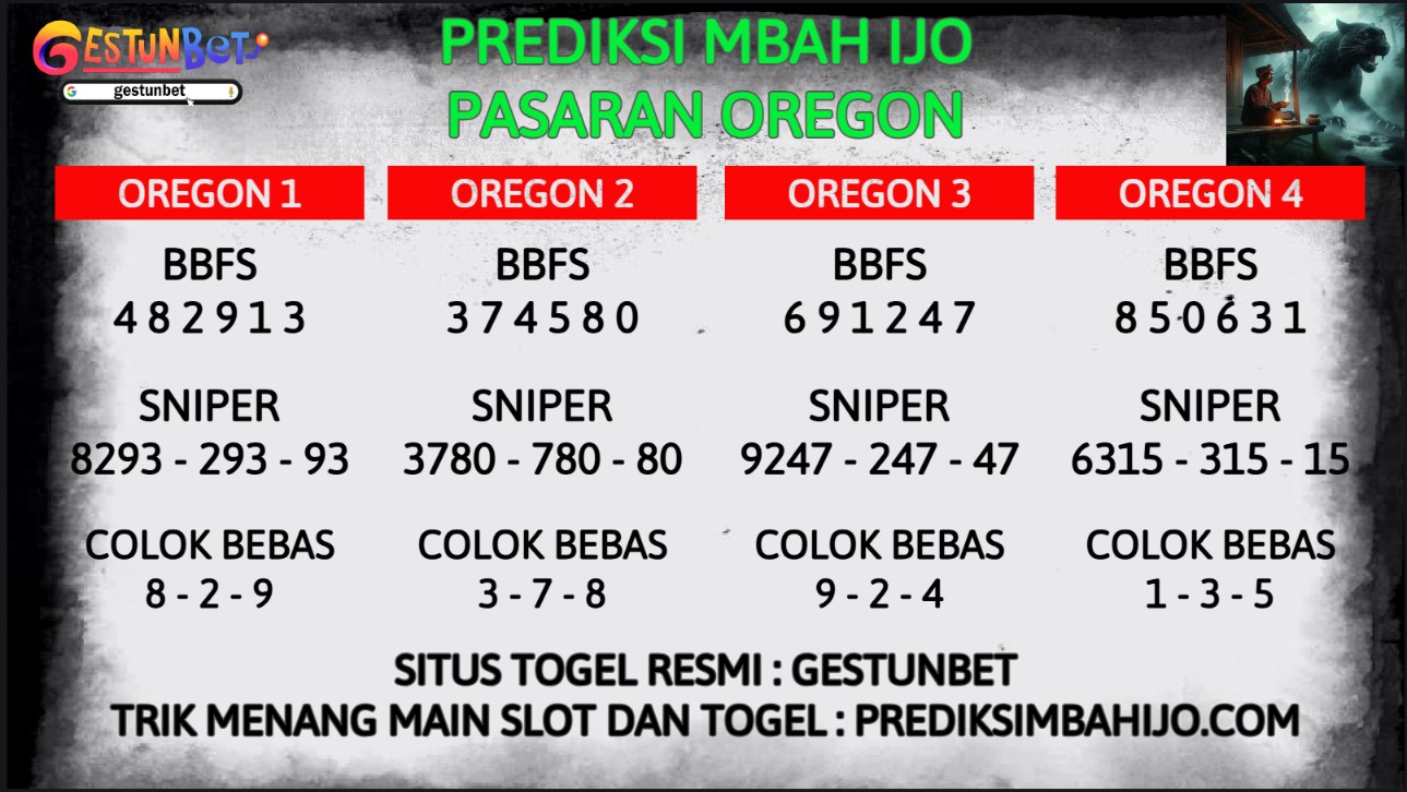 Bocoran togel Oregon Kamis,23 Jan 2025