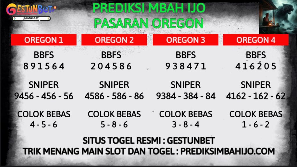 ANGKA AKURAT OREGON, SELASA 28 JAN 2025