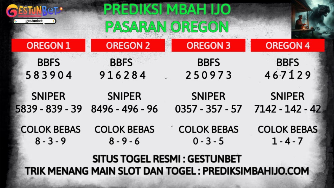 Prediksi togel Jitu Oregon Jumat 25 Juli 2025