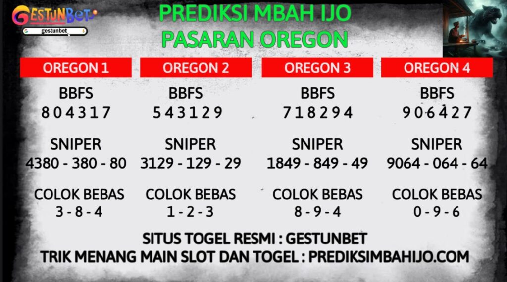 Prediksi togel Oregon Sabtu 26 Juli 2025