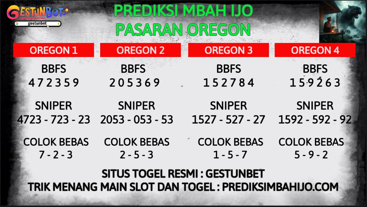 PREDIKSI TOGEL OREGON SABTU 27 SEPTEMBER 2025