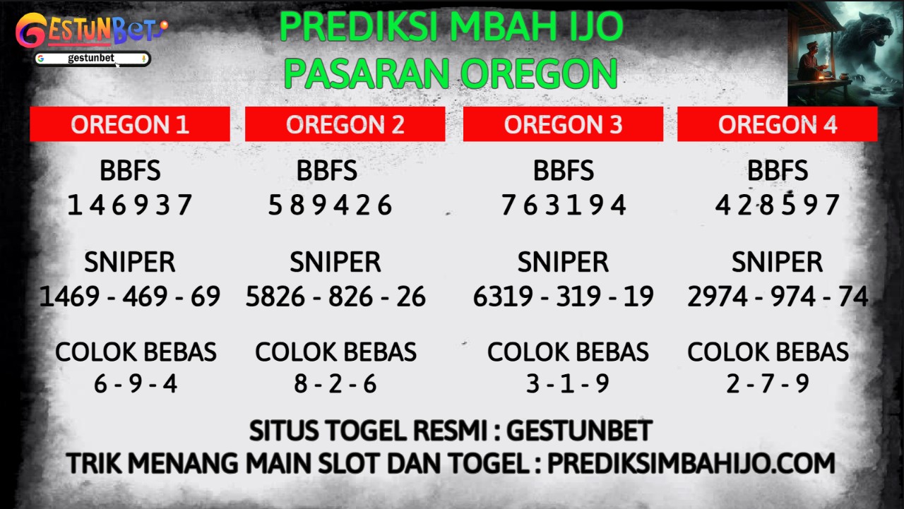 PREDIKSI TOGEL OREGON JUMAT 19 SEPTEMBER 2025
