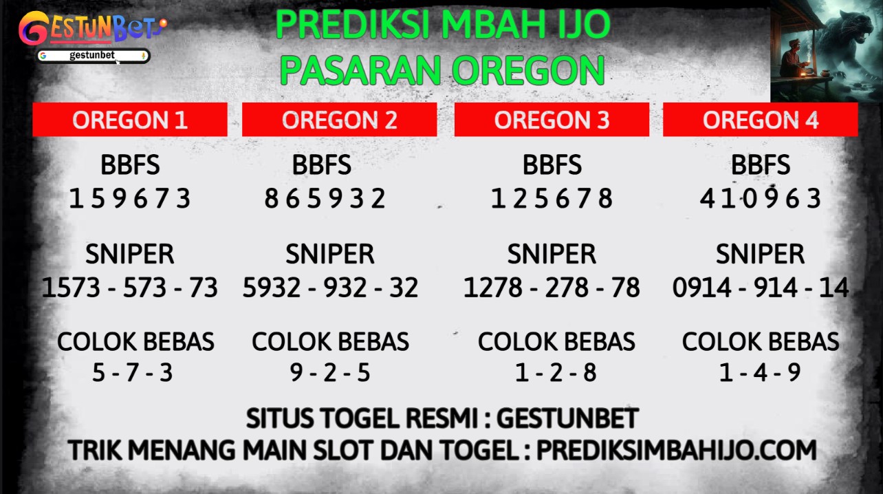 PREDIKSI TOGEL OREGON SENIN 27 OKTOBER 2025