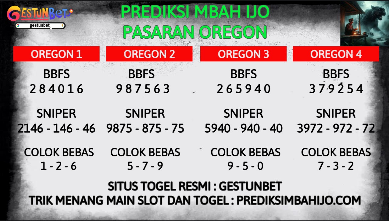 PREDIKSI TOGEL OREGON JUMAT 5 DESEMBER 2025